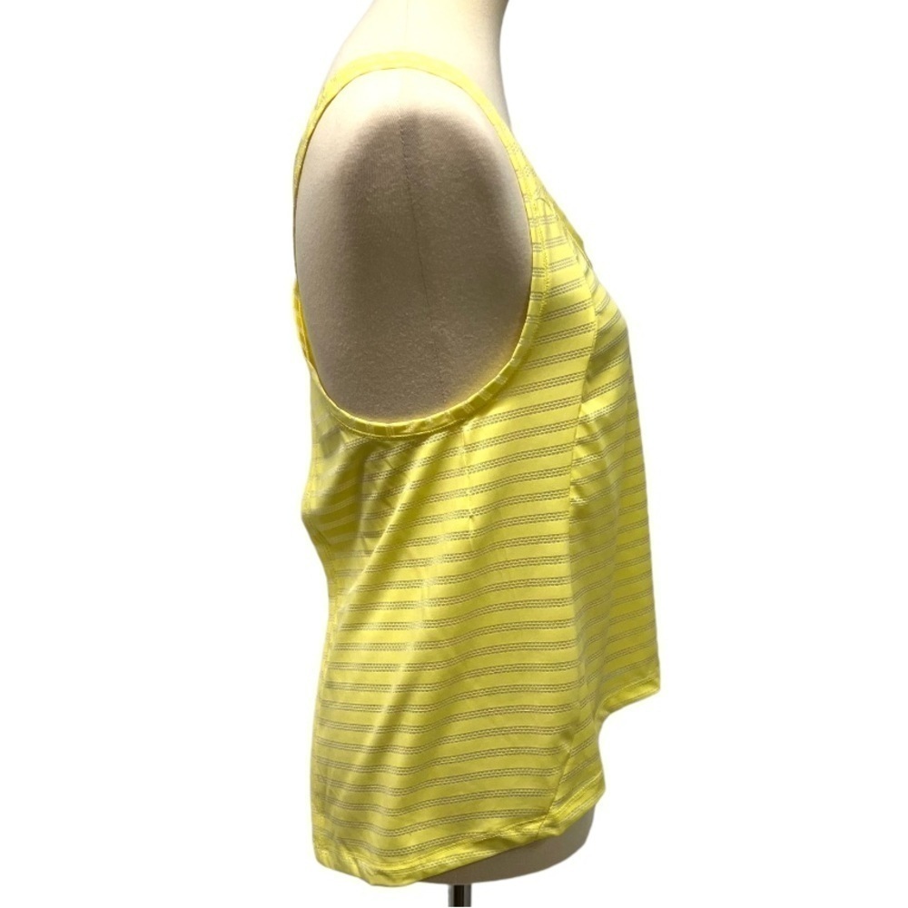 Zyia Active Lemon Nimbus Split Back Yellow Athletic Tank Top Women’s Large - Picture 8 of 14